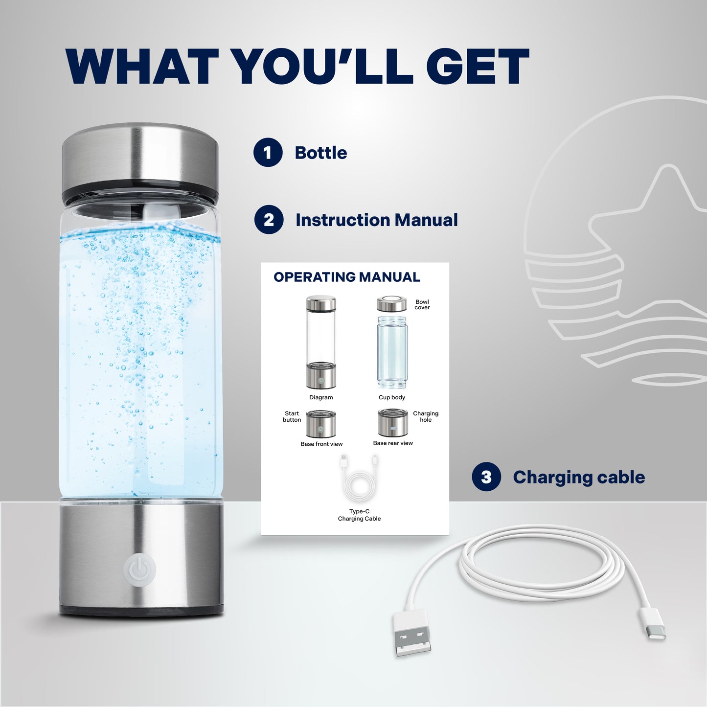 HydroWata | Hydrogen Water Bottle