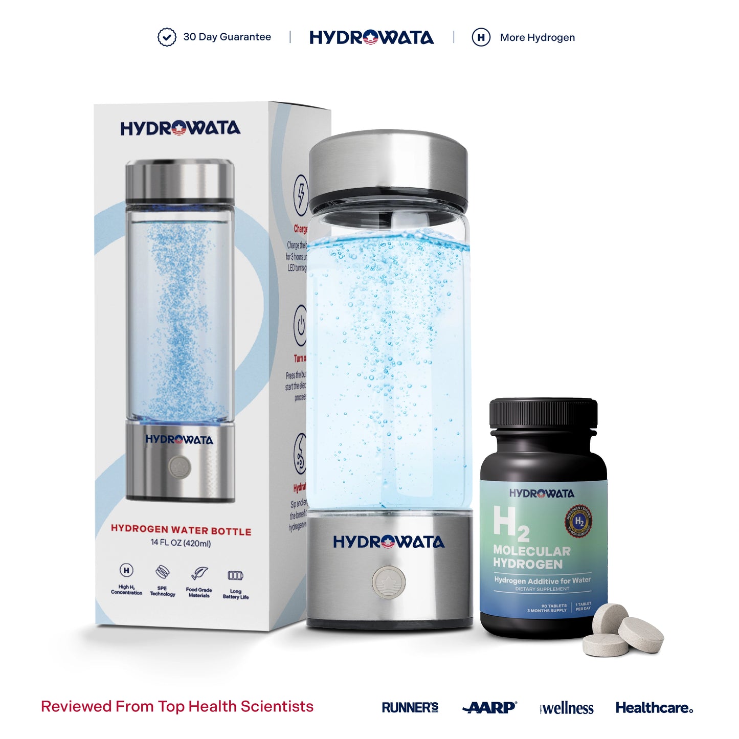HydroWata | Hydrogen Water Tablets 90 Servings